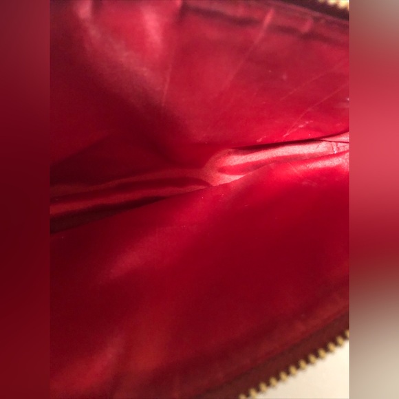 danier Red small Bag Red Authentic travel pouch - Picture 3 of 5